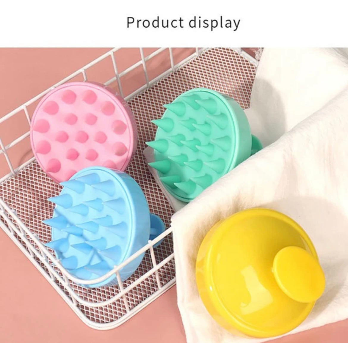 Wheat Straw Silicone Head Wash Clean Care Hair Root Itching Scalp Massage Comb Shower Brush Bath Spa Anti-Dandruff Shampoo